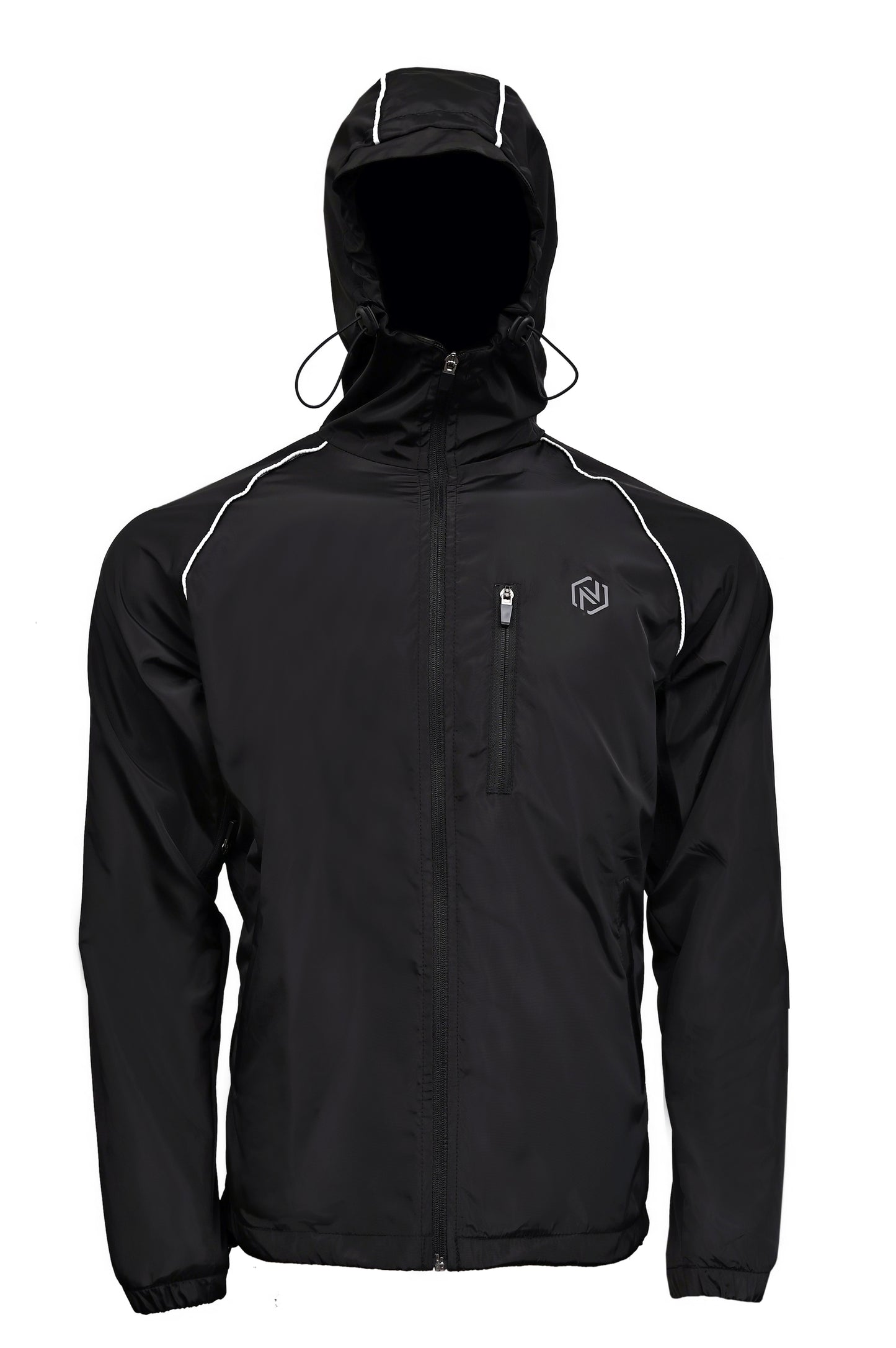 Men's Rain Jacket Waterproof Running Cycling Windbreaker Golf Hiking Gear Hood Packable ReflectiveReflective