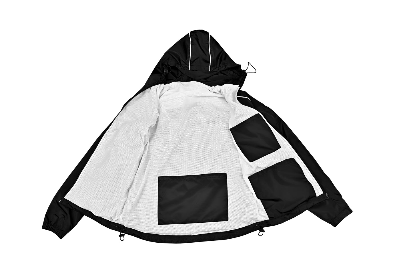 Men's Rain Jacket Waterproof Running Cycling Windbreaker Golf Hiking Gear Hood Packable ReflectiveReflective