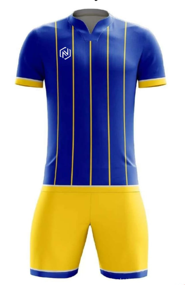 CUSTOM Soccer Uniform Blue Yellow
