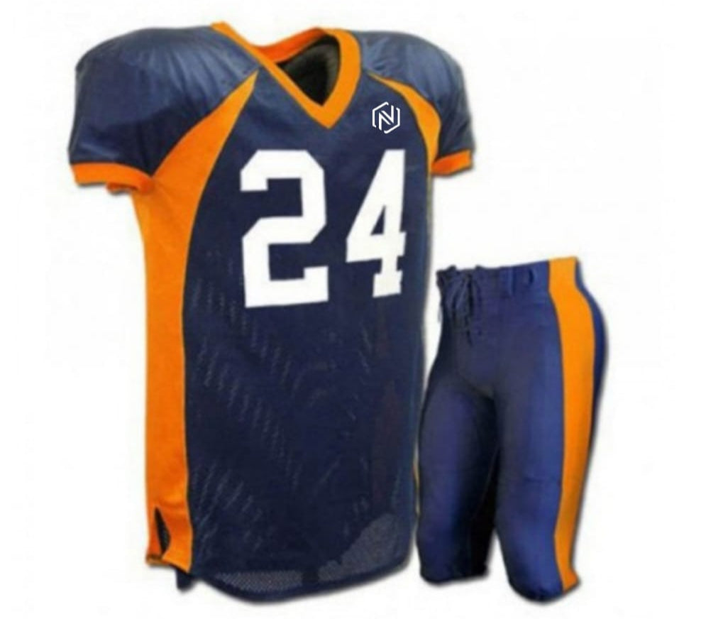 CUSTOM Navy Mesh Authentic Football Jersey