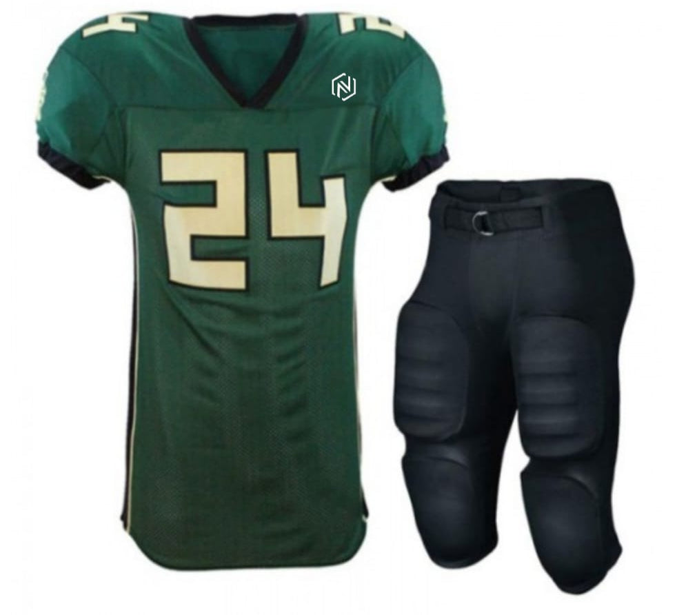 CUSTOM Green Mesh Authentic Football Jersey