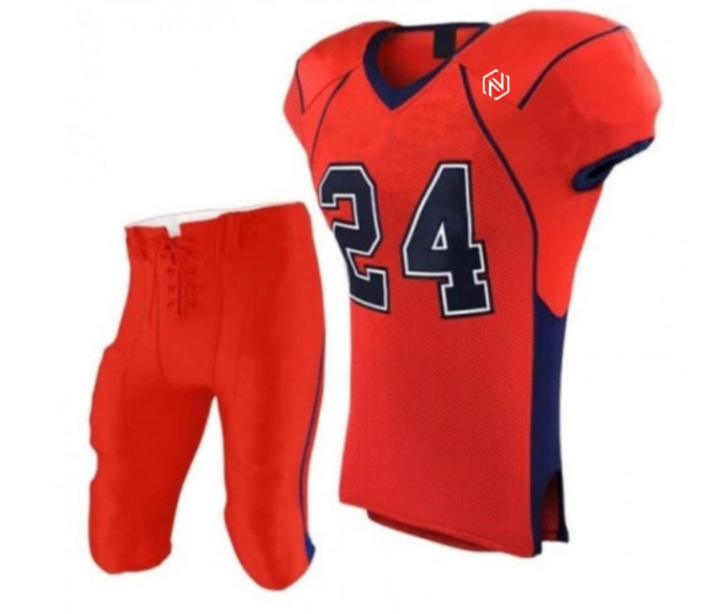 CUSTOM Red Mesh Authentic Football Jersey