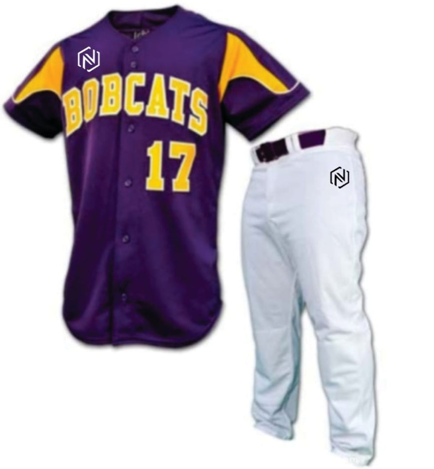 CUSTOM Purple-Gold Baseball Jersey