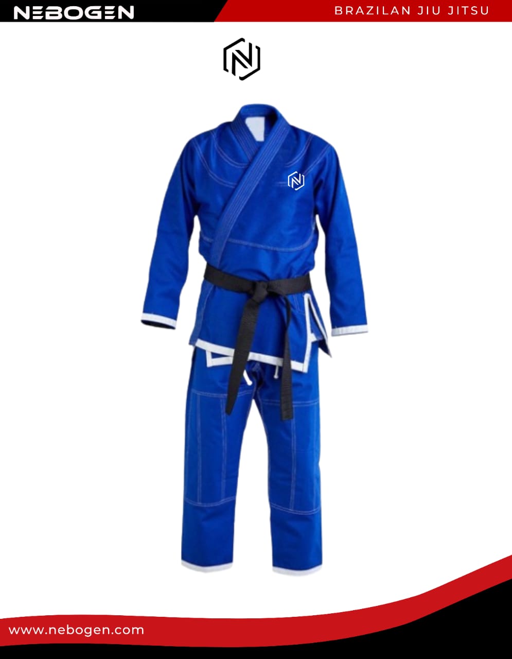 Premium Custom BLUE Name/Logo Brazilian Jiu Jitsu Gi (BJJ GI)