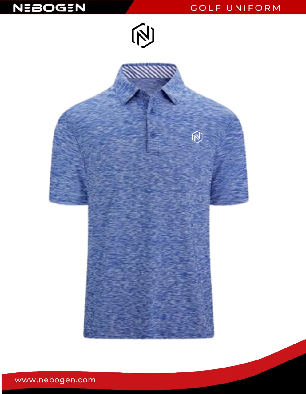 Custom Light Blue Performance Golf Polo Shirt