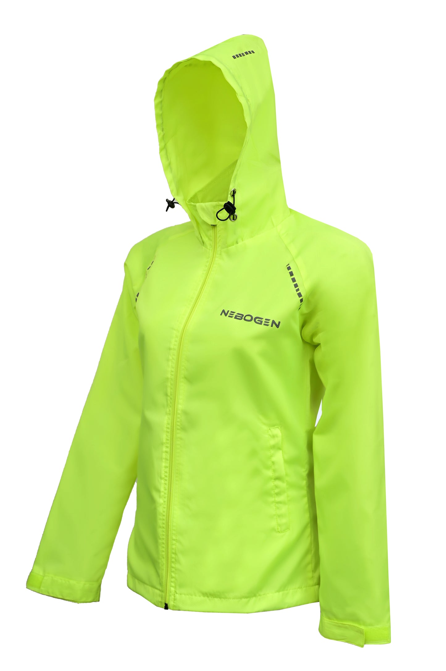 Women's Rain Jackets Waterproof Windbreaker Running Cycling Gear Packable Reflective Lightweight Hooded