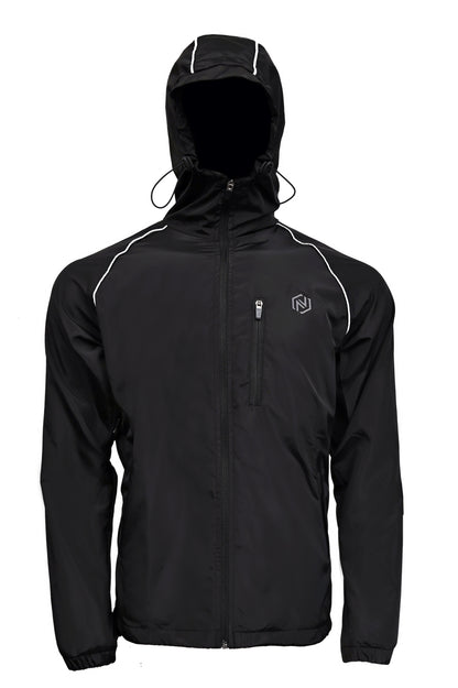 Men's Rain Jacket Waterproof Running Cycling Windbreaker Golf Hiking Gear Hood Packable ReflectiveReflective