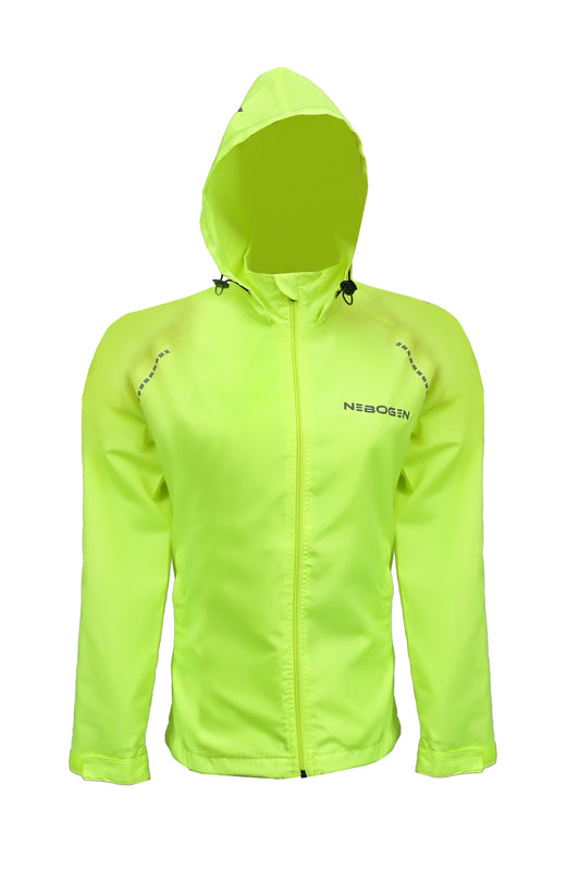 Women's Rain Jackets Waterproof Windbreaker Running Cycling Gear Packable Reflective Lightweight Hooded